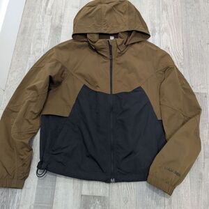 lululemon athletica Brown and Black Hooded Windbreaker Jacket
